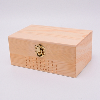 Rectangle Unfinished Wooden Box OBOX-WH0005-05-1