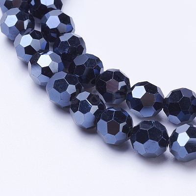 Electroplate Glass Beads Strand EGLA-J042-6mm-F01-1