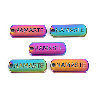 Rainbow Color Alloy Charms PALLOY-S180-238-NR-1