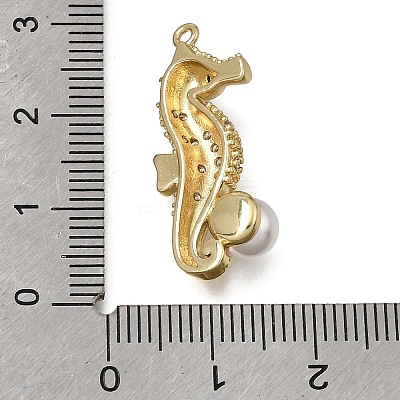 Brass Micro Pave Clear Cubic Zirconia Pendants KK-K427-47G-1