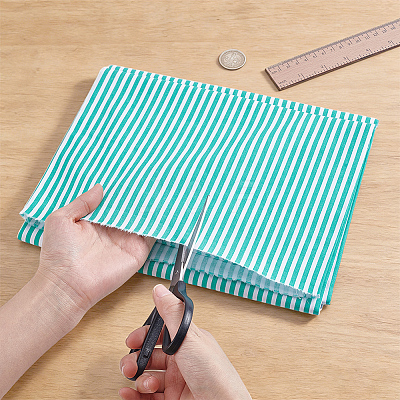 Stripe Cotton Fabric DIY-WH0671-390D-1