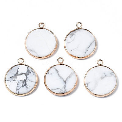Natural Howlite Pendants G-Q998-010H-1