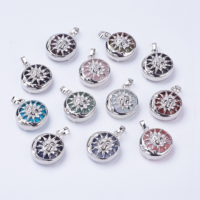 Natural & Synthetic Mixed Stone Pendants G-K234-C-1