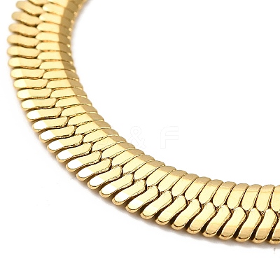 Ion Plating(IP) 304 Stainless Steel Herringbone Chain Bracelet for Men Women BJEW-E058-01E-G-1