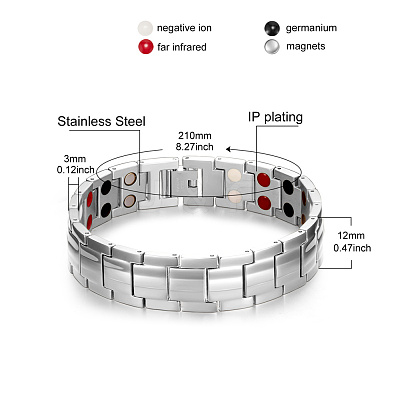 Stainless Steel Panther Chain Watch Band Bracelets JB672A-1