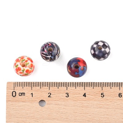 Opaque Printed Acrylic Beads MACR-S271-12mm-M-1
