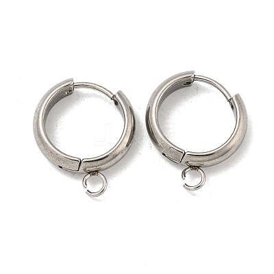 Tarnish Resistant 201 Stainless Steel Huggie Hoop Earring Findings STAS-P283-01V-P-1