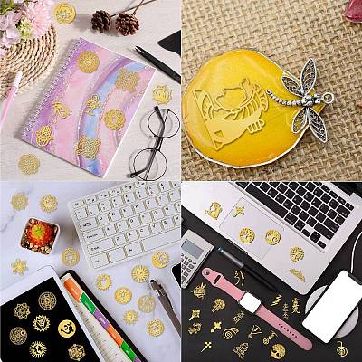 Nickel Metal Waterproof Self-Adhesive Picture Stickers DIY-WH20016-001-1