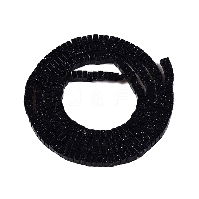 Synthetic Blue Goldstone Beads Strands G-N342-68-1