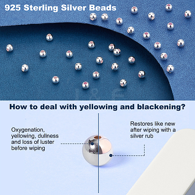 50Pcs 925 Sterling Silver Beads STER-PH0002-17-1