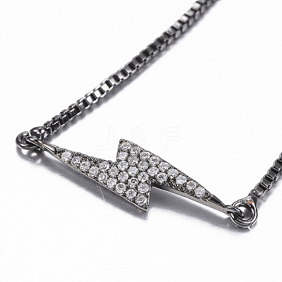 Adjustable Brass Micro Pave Cubic Zirconia Flash Slider Bracelets BJEW-E317-38B-1