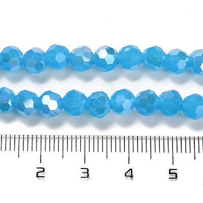 Imitation Jade Glass Beads Stands EGLA-A035-J6mm-B07-1