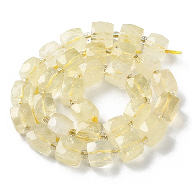 Natural Lemon Quartz(Heated) Beads Strands G-B065-A10-1