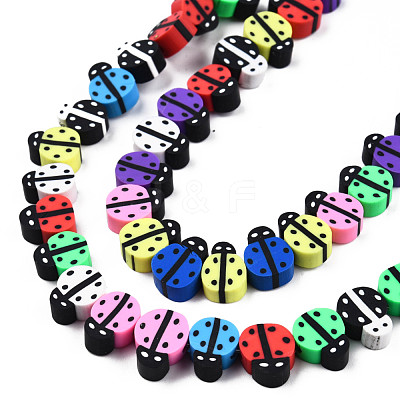 Handmade Polymer Clay Beads Strand CLAY-T020-36-1