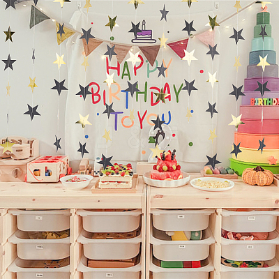 10Pcs Paper Star Congratuation Banners AJEW-CN0005-40A-1