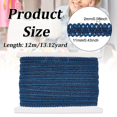 Polyester Braided Ribbons OCOR-WH0070-12C-1