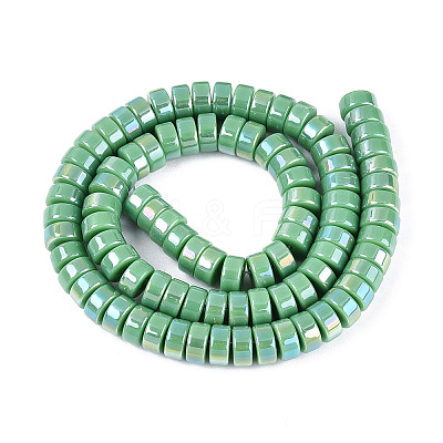 AB Color Plated Opaque Glass Beads Strands GLAA-T026-4x8mm-P02-1