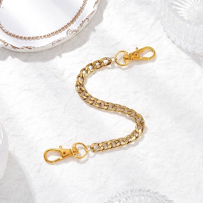304 Stainless Steel Cuban Link Chain Bag Extender Chains FIND-JF00157-02-1
