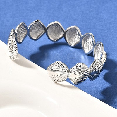 Brass Cuff Bangles for Women BJEW-U018-03P-1