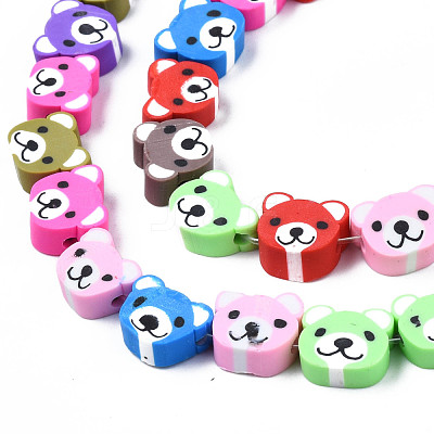 Handmade Polymer Clay Bead Strands CLAY-S096-004-01-1