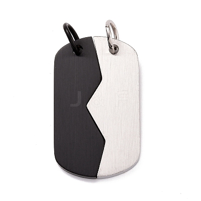 Ion Plating(IP) Blank 304 Stainless Steel Split Pendants STAS-D188-01EBP-1