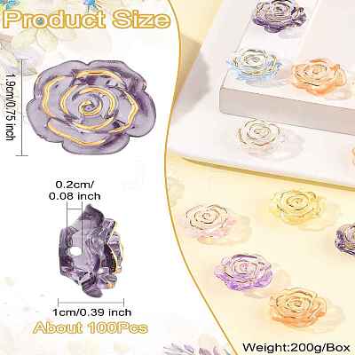 100Pcs Transparent Acrylic Beads TACR-CJ0001-72-1