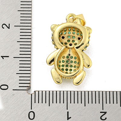 Brass Micro Pave Cubic Zirconia Pendants KK-R159-20B-G-1