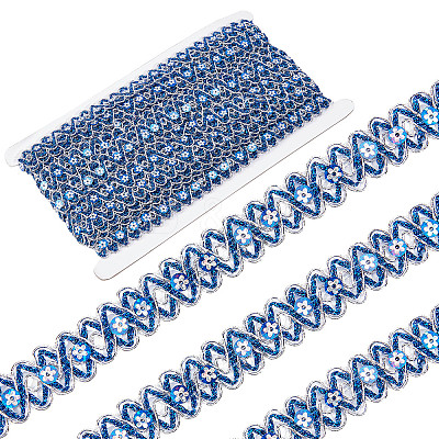 Waved Paillette Lace Trims OCOR-WH0070-13A-1
