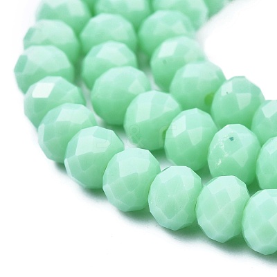 Opaque Solid Color Glass Beads Strands EGLA-A034-P10mm-D14-1