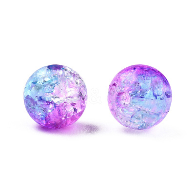Transparent Crackle Acrylic Beads CACR-N002-10A-1