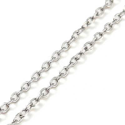 Non-Tarnish 304 Stainless Steel Add a Bead Adjustable Cable Chains Bracelets for Women BJEW-M307-01C-P-1