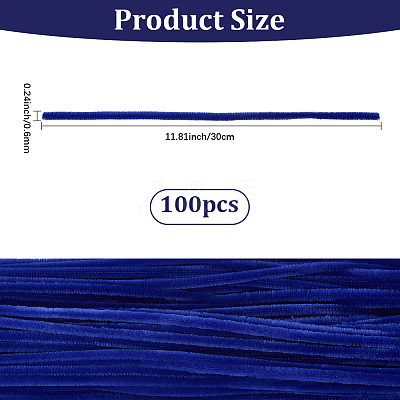 100Pcs DIY Plush Sticks FIND-SP0004-72I-1