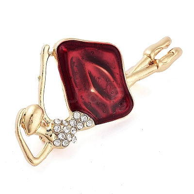 Zinc Alloy Crystal Rhinestone Brooches JEWB-I031-08B-1