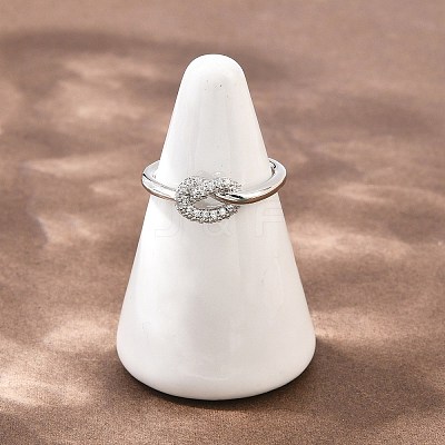Brass Micro Pave Cubic Zirconia Finger Rings RJEW-C153-01P-02-1
