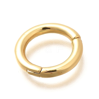 Rack Plating Ring Brass Spring Gate Clasps KK-M309-36G-1