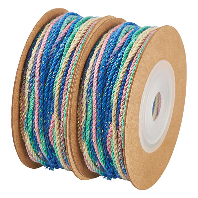 2 Rolls Segment Dyed Cotton Twisted String Cord OCOR-TA0002-95C-1