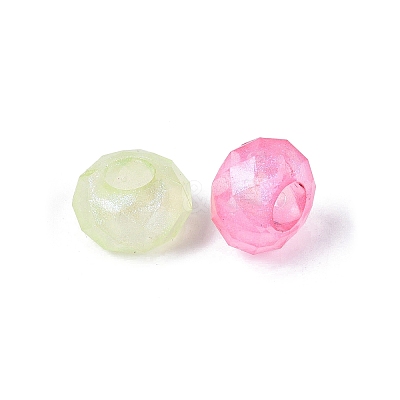 Transparent Acrylic European Beads OACR-Q200-13-1