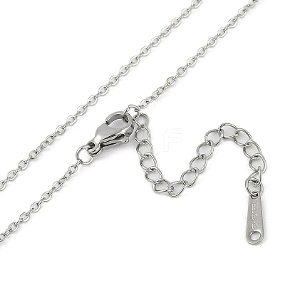 Halloween Series 202 Stainless Steel Cable Chain Pumpkin Pendant Necklaces NJEW-S005-01P-B-1