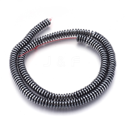 Non-magnetic Synthetic Hematite Beads Strands G-I208-03-A-6x2mm-1