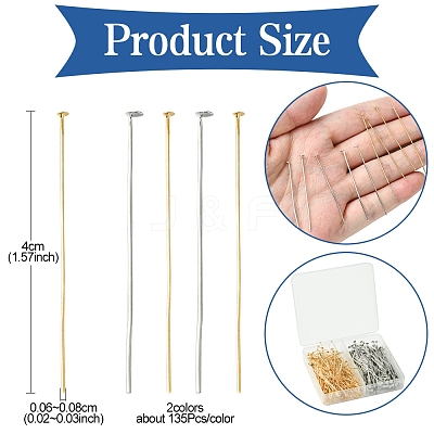 275Pcs Iron Flat Head Pins IFIN-FS0001-40-1
