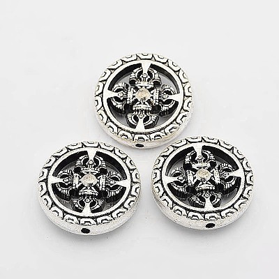 Tibetan Style Alloy Beads X-TIBEB-O004-72-1