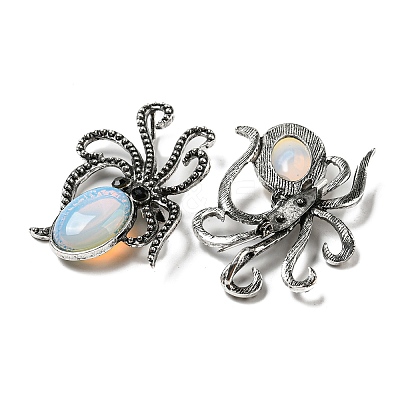 Opalite Octopus Brooch G-Z050-01H-1