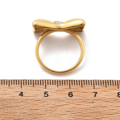 304 Stainless Steel Glass Finger Rings RJEW-Q012-22G-1