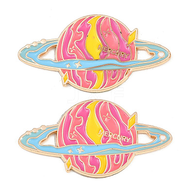 Space Planet Alloy Enamel Cabochons AL-CBA1A6F-07KCG-C-1