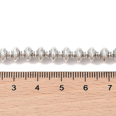 Tibetan Style Bicone Alloy Bead Strands X-TIBEB-O007-14-RS-1