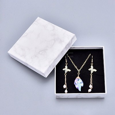 Square Kraft Cardboard Jewelry Boxes CBOX-L008-001-1