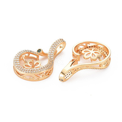 Brass Micro Pave Cubic Zirconia Peg Bails Pendants KK-S364-024-1