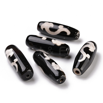 Tibetan Style dZi Beads TDZI-E004-28-1