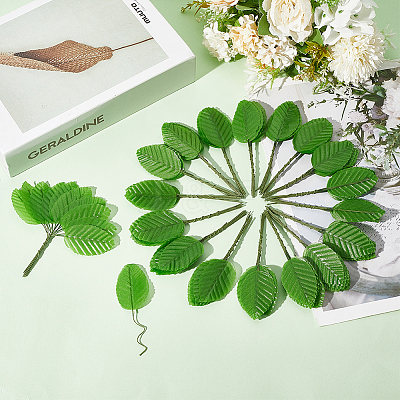 200Pcs Silk Cloth Artificial Leafs AJEW-CN0004-07A-1