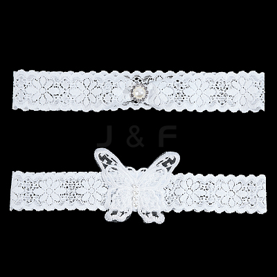 1 Set Butterfly Polyester Garter Leg Ring Sets DIY-OC0013-43A-1